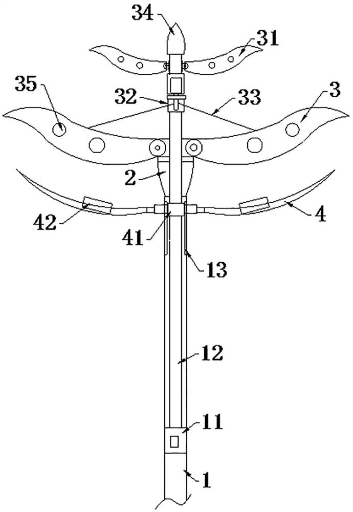 A petal-shaped beautifying light pole