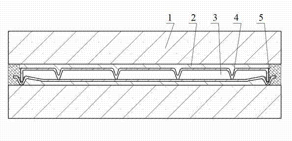 Glass welded ceramic composite vacuum plate and production method thereof