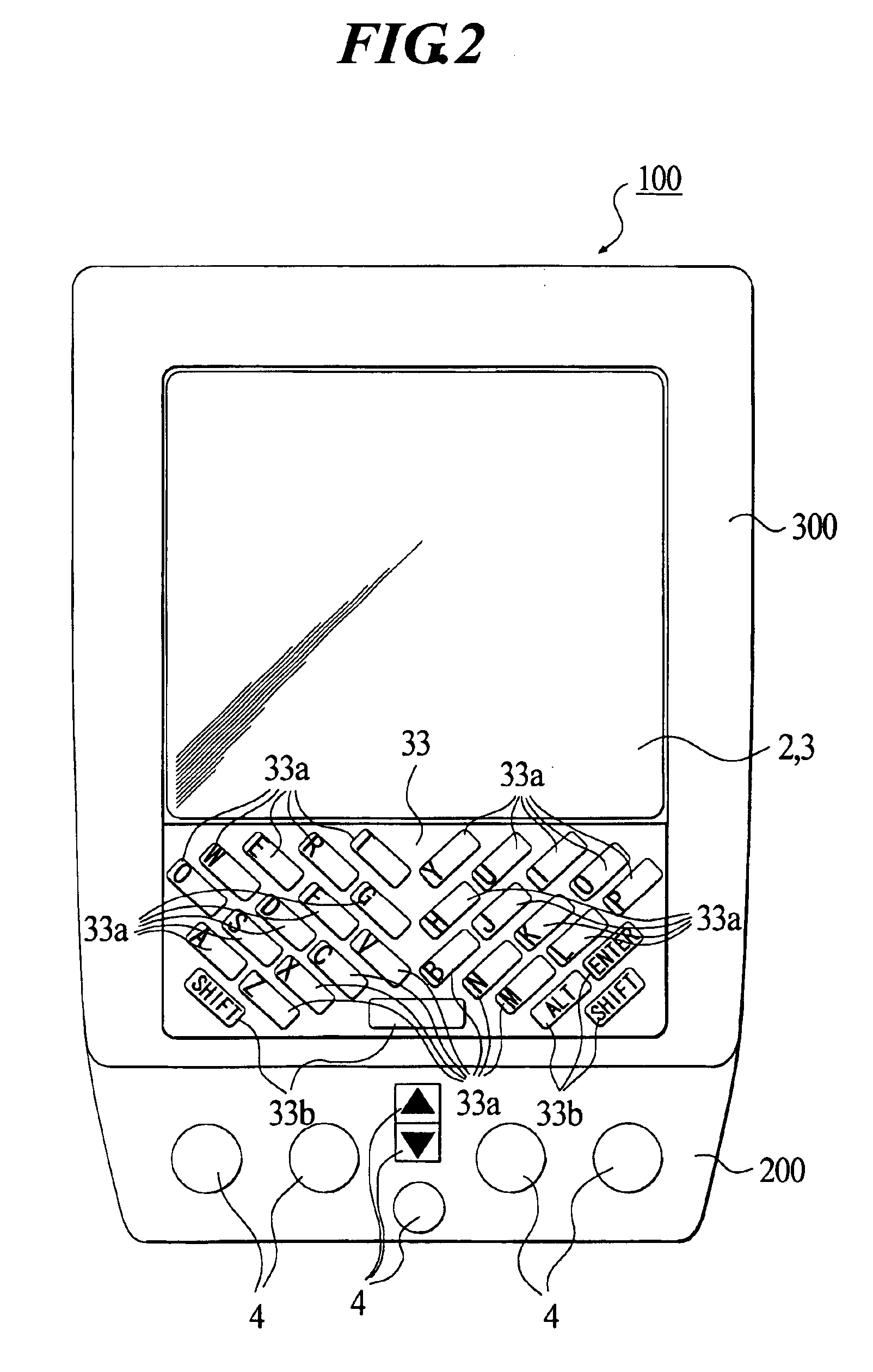 Keyboard type input device and portable information processor