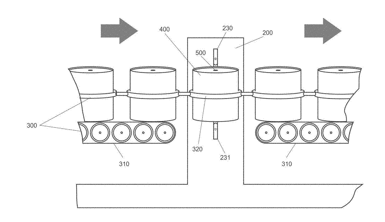 System and method for the sterilization by electrolysis of closed container contents in closed containers, and correspondig container for post-packaging sterilization