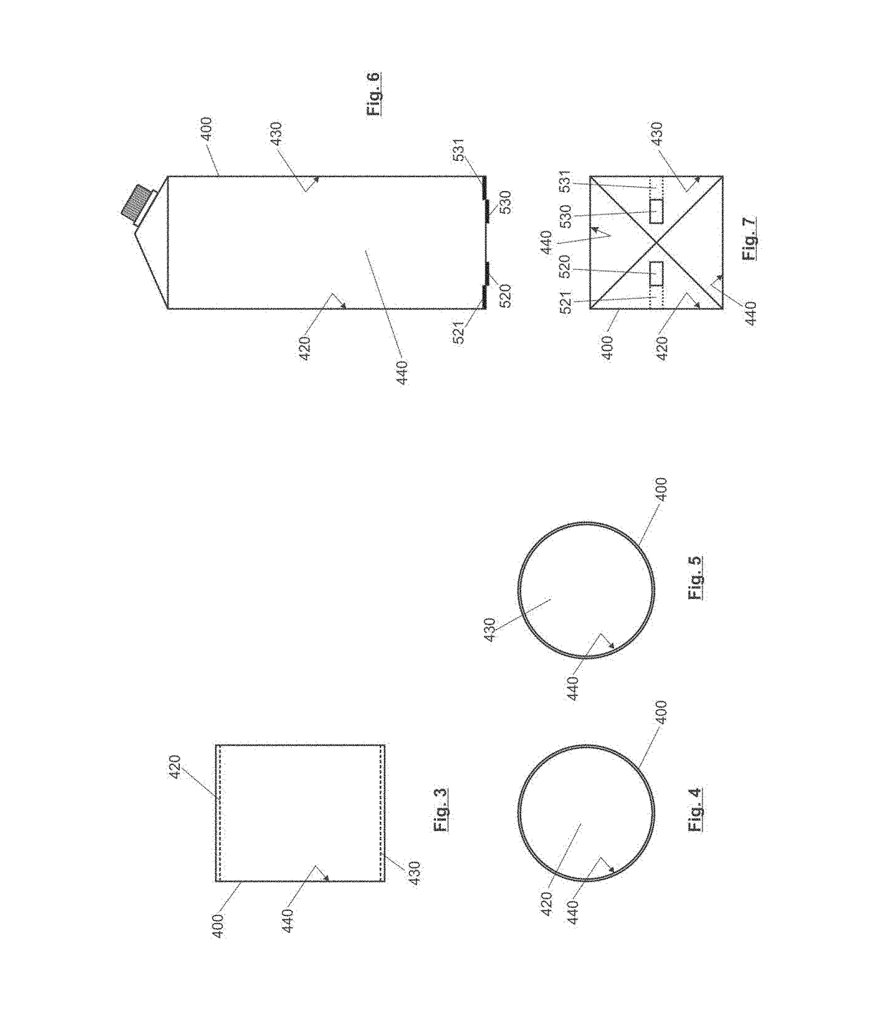 System and method for the sterilization by electrolysis of closed container contents in closed containers, and correspondig container for post-packaging sterilization