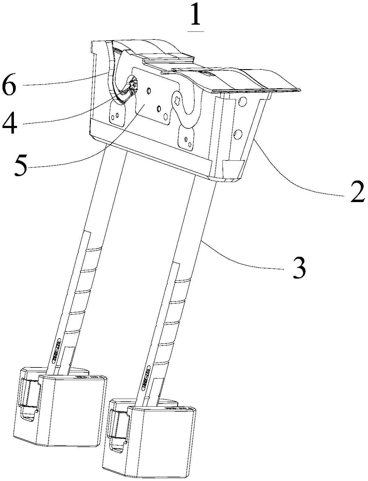 Secondary buckling part molding angle-ejection device and injection mold