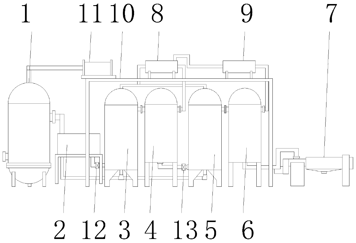 High-salt wastewater evaporation type zero-emission complete treatment equipment