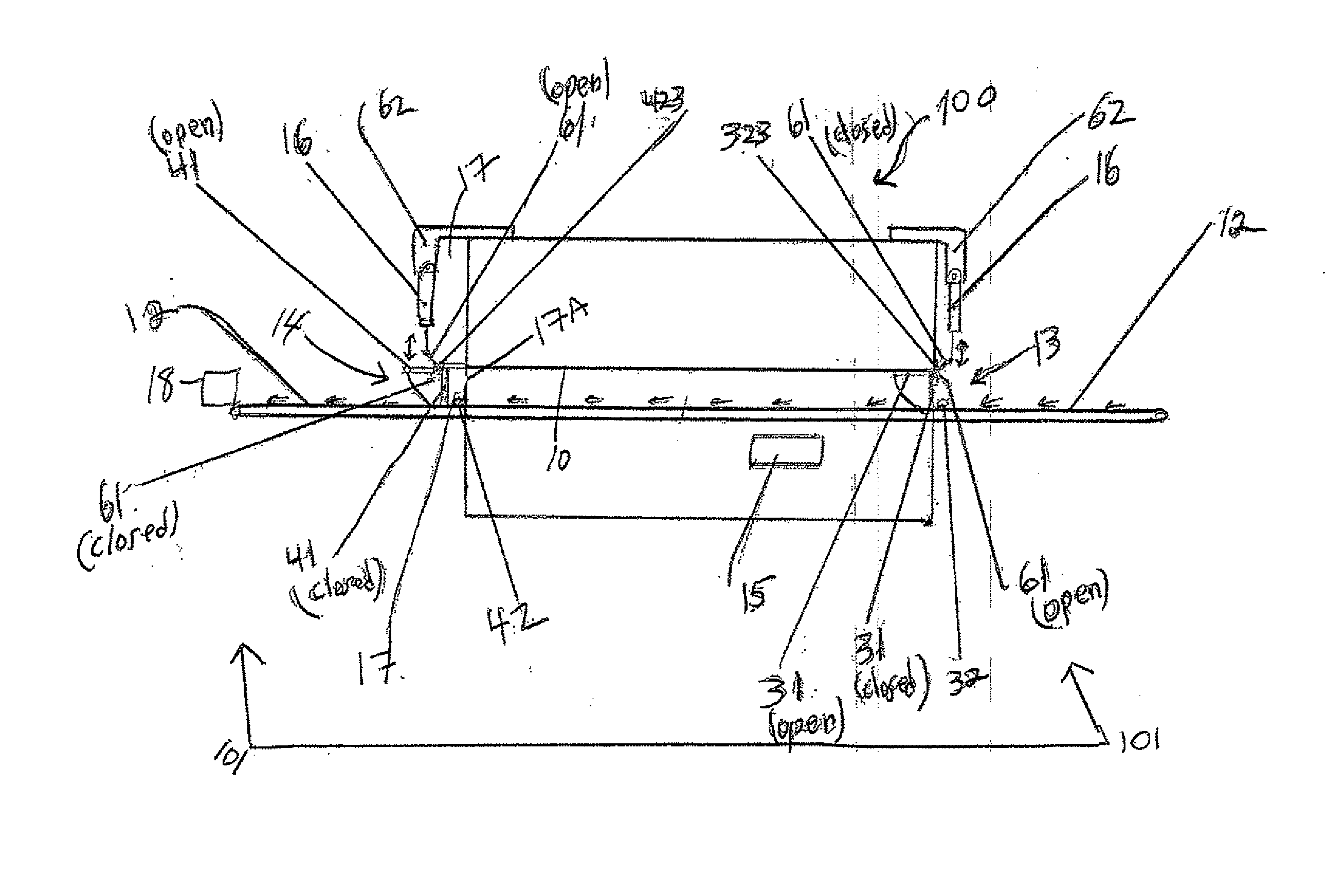 Conveyor oven with doors and sensors