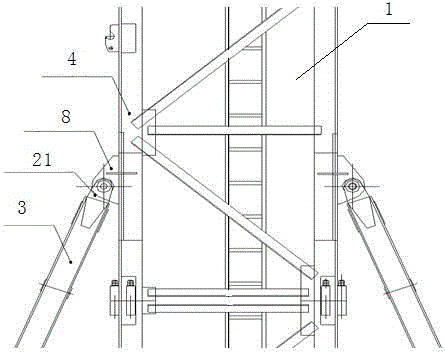 A Diagonal Bracing Structure of an Inserted Underframe of a Tower Crane