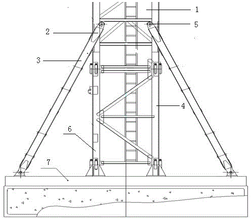 A Diagonal Bracing Structure of an Inserted Underframe of a Tower Crane