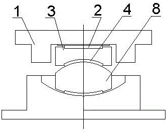 One-way movement three-layer composite damping device