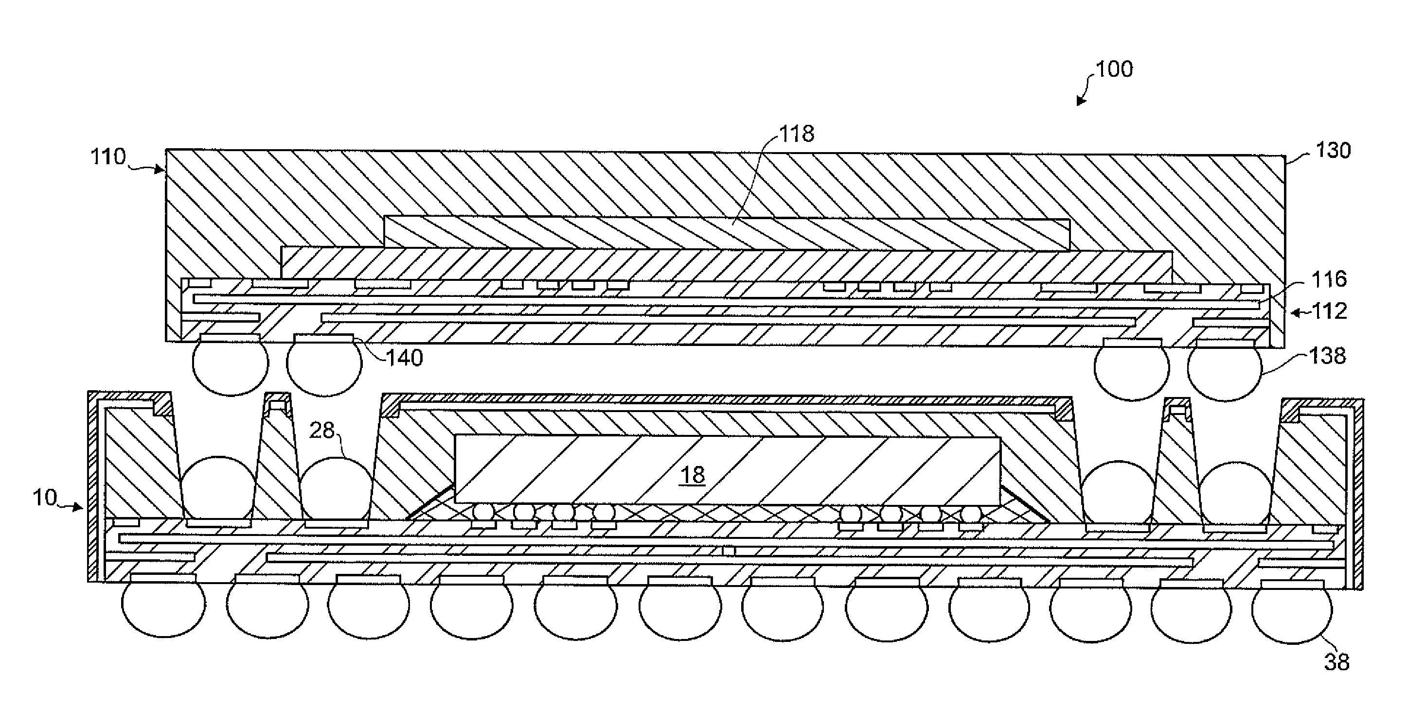 System and method for shielding of package on package (PoP) assemblies