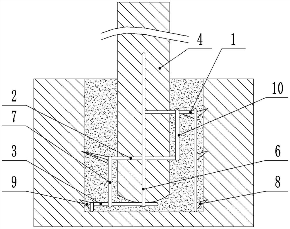 A bar-planted structure capable of improving anchor bearing capacity and a construction method for the bar-planted structure