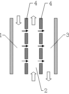 Gas-disturbance type membrane distilling method and membrane distilling device