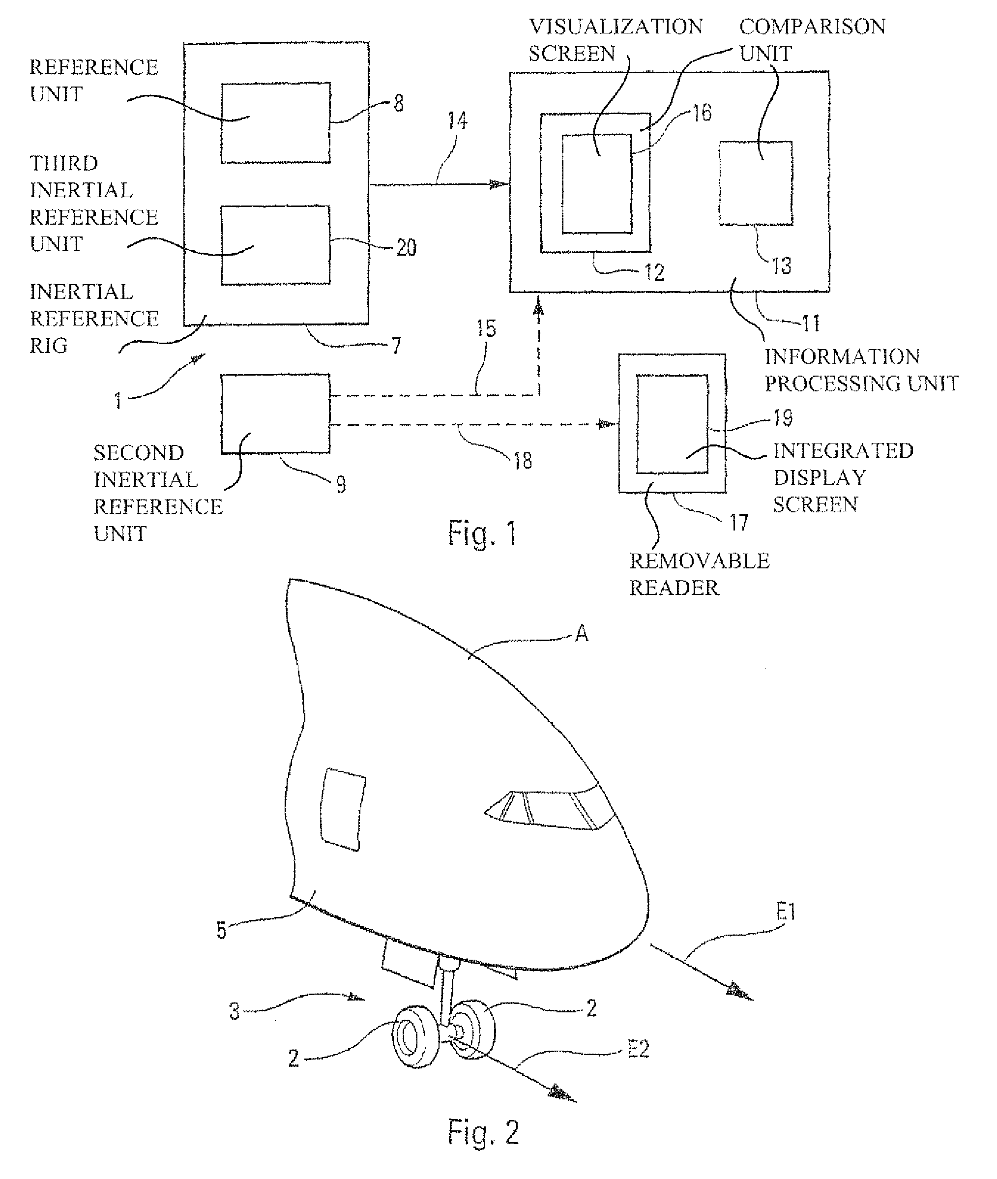 Method and device for measuring the orientation of an aircraft nose landing gear