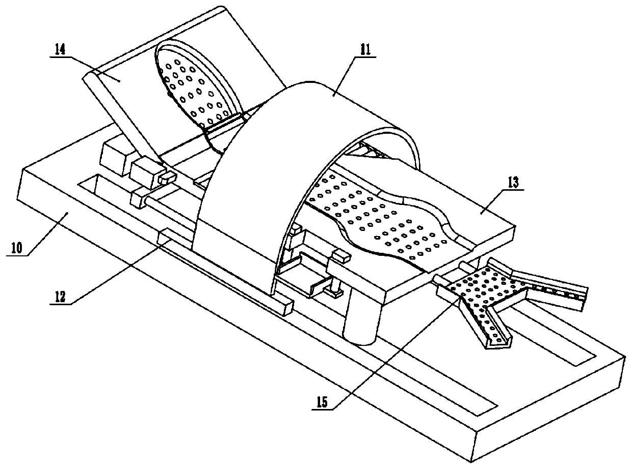 Patient body position adjusting device for scanning of medical CT machine