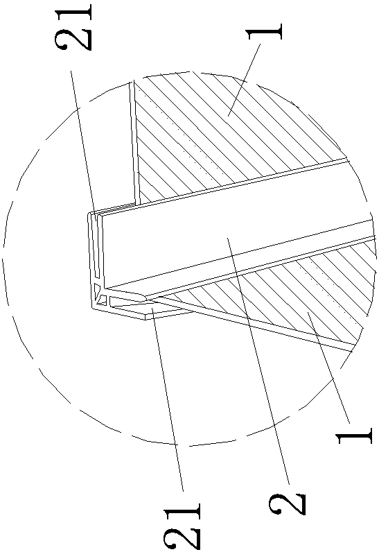 Inserting type square plastic ventilation duct