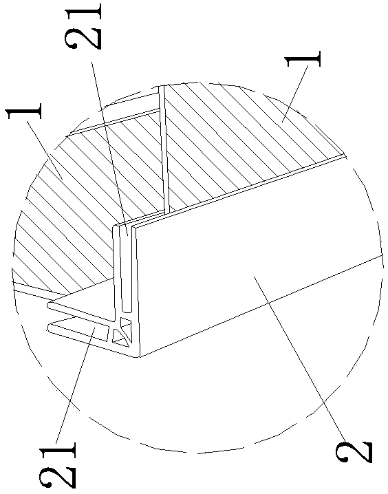 Inserting type square plastic ventilation duct