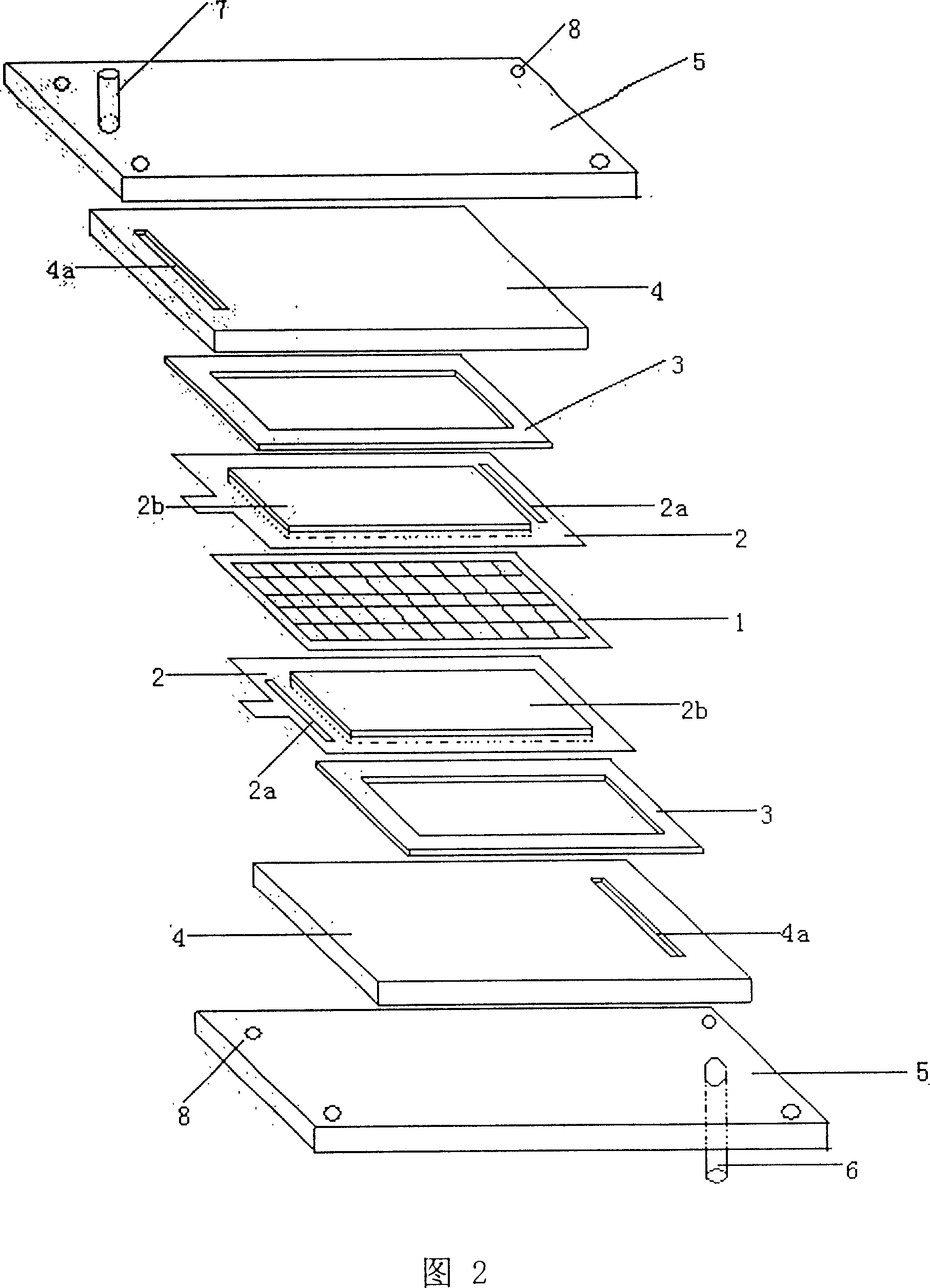 Liquid flow type sea water desalting plant in capacitance model and manufacturing method