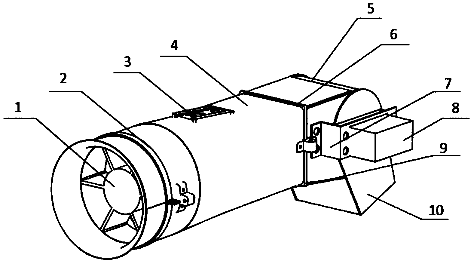 Bypass type vector thrust device suitable for small unmanned aerial vehicle