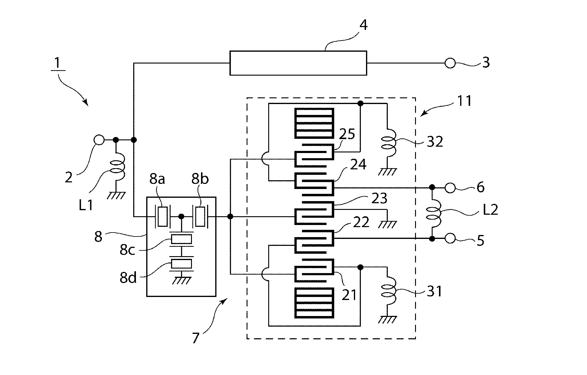 Elastic wave device and duplexing device