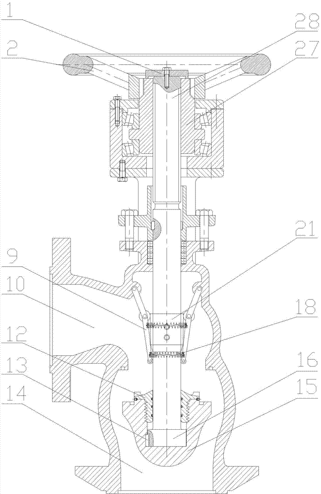 Large-dive-depth Kinston valve with small valve opening force