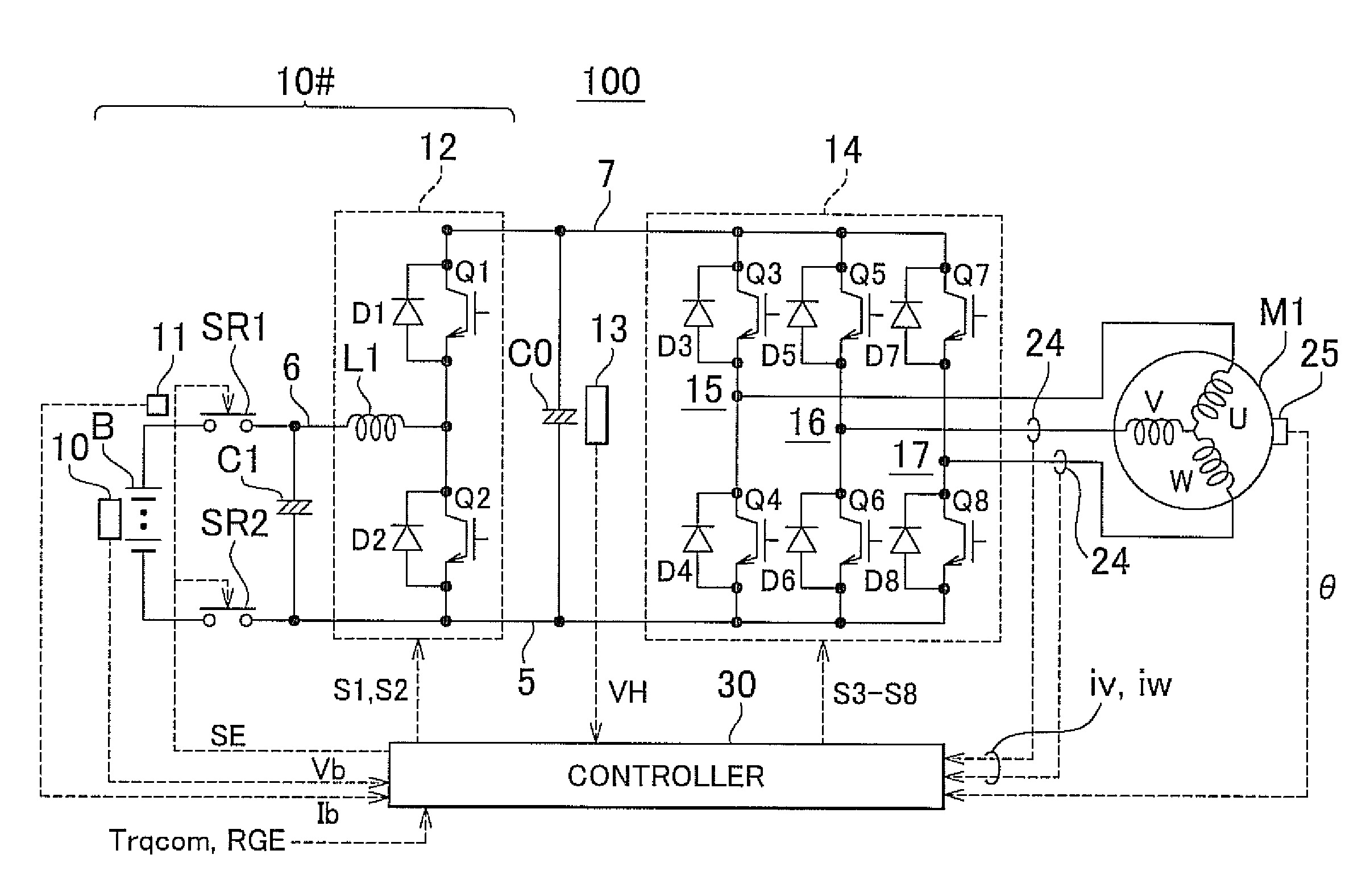 Controller for motor drive control system