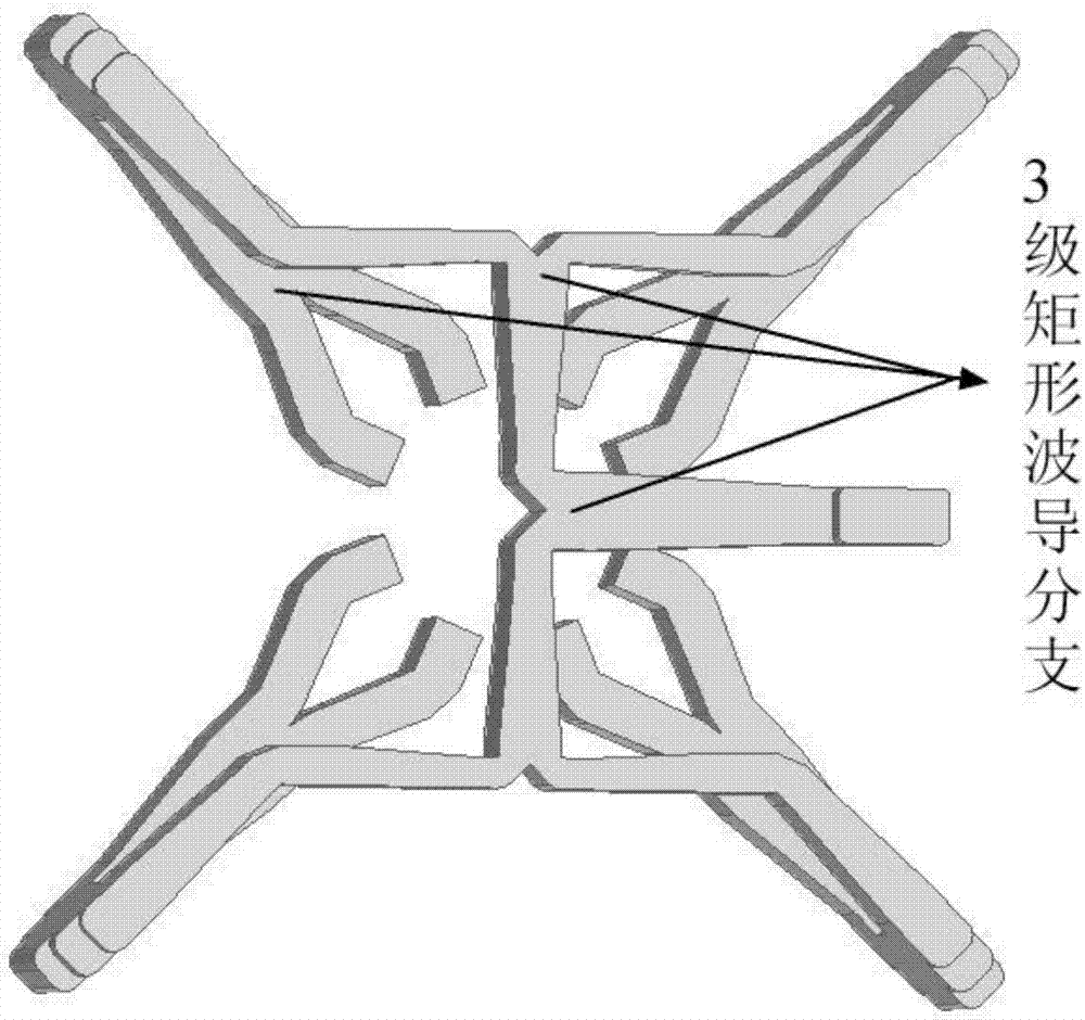 Novel millimeter wave waveguide radial power synthesis circuit