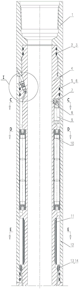 A storage type displacement measuring instrument for formation fracturing pipe string