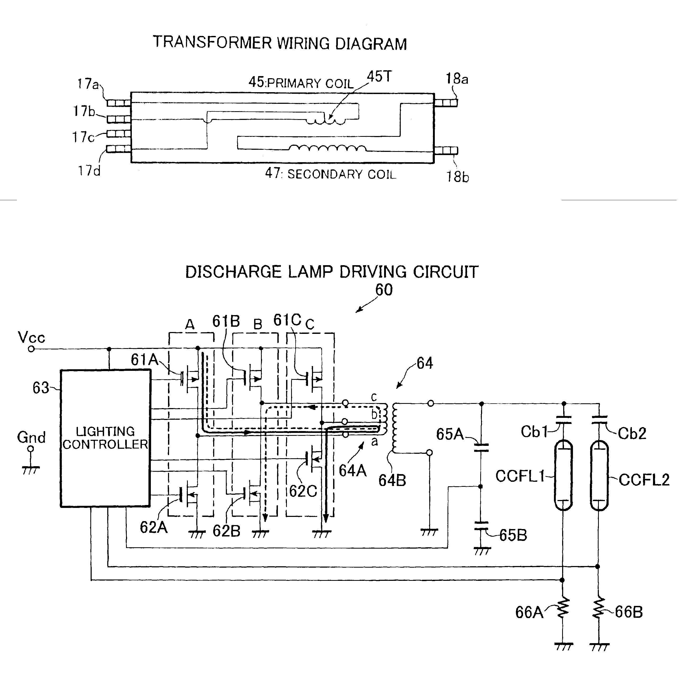 High-voltage transformer and discharge lamp driving apparatus