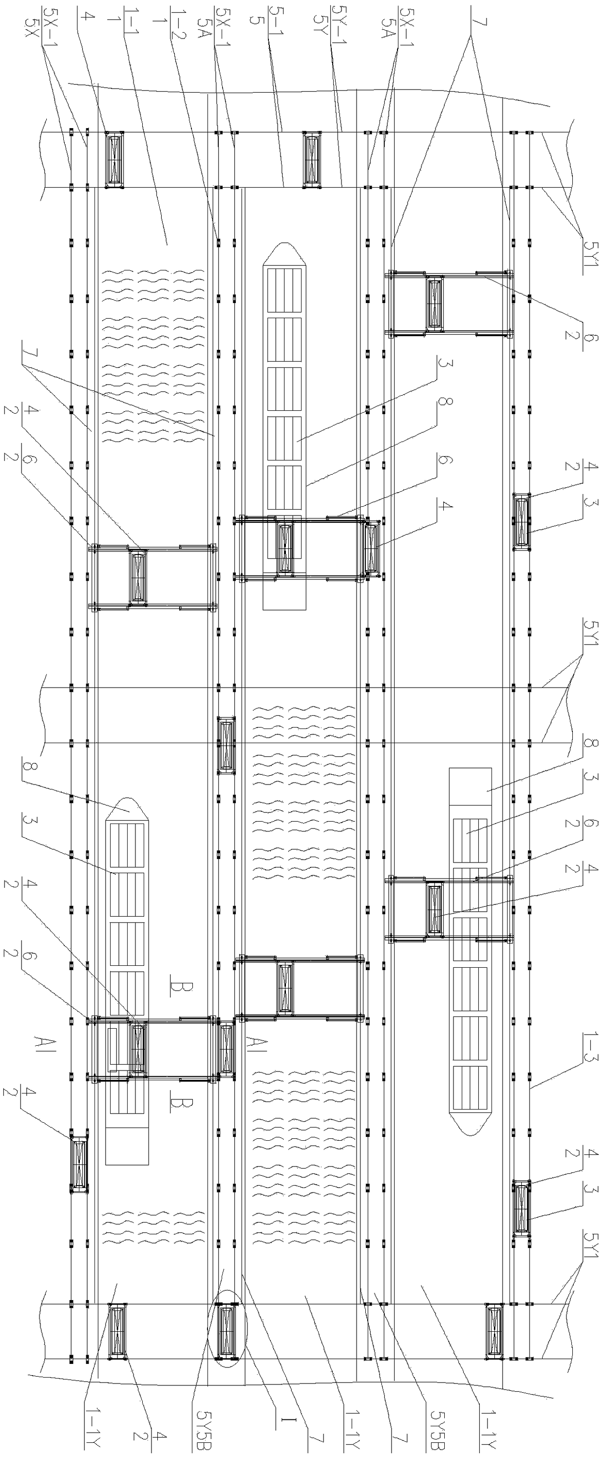 Conveying device for container port