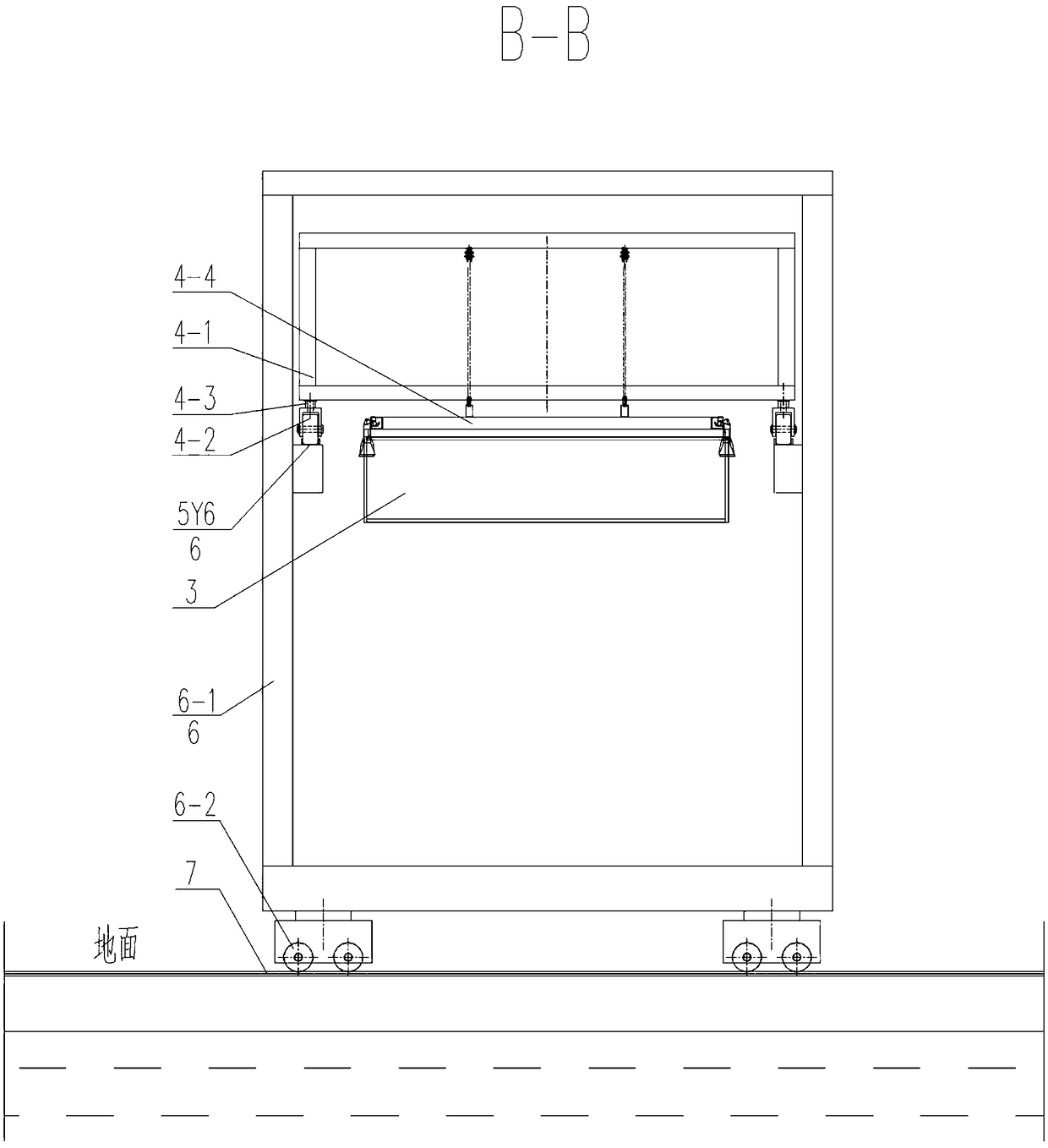 Conveying device for container port