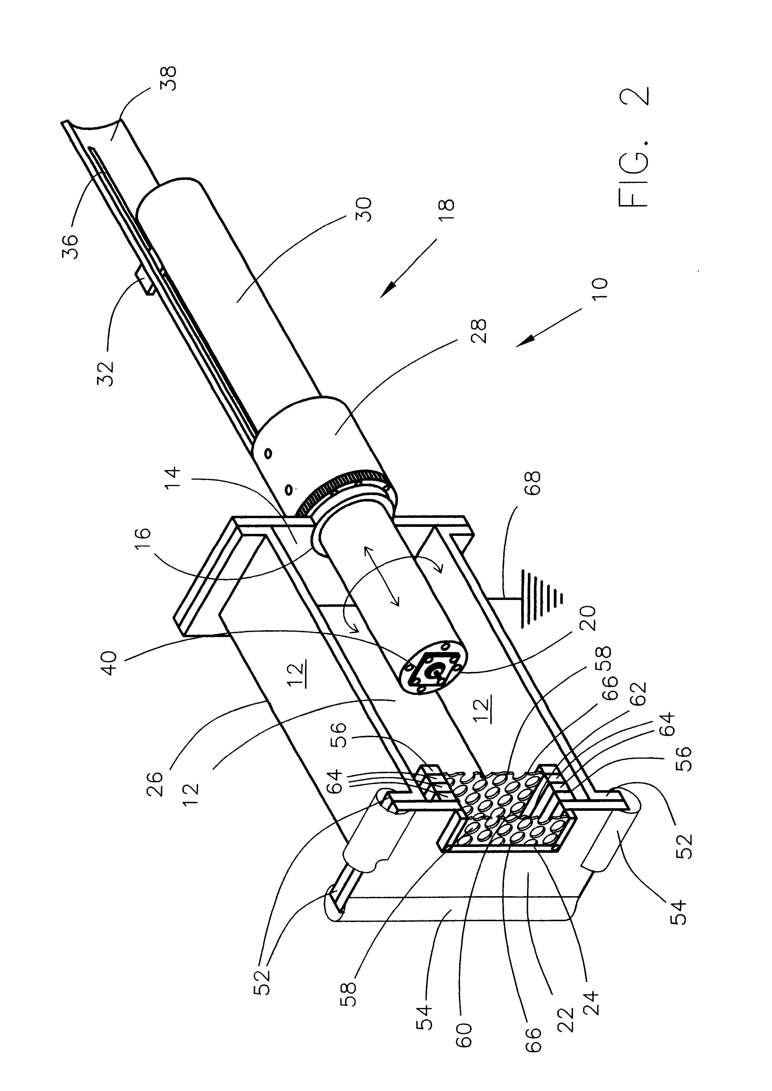Apparatus for testing various structural parameters of an electro-magnetic radiation barrier