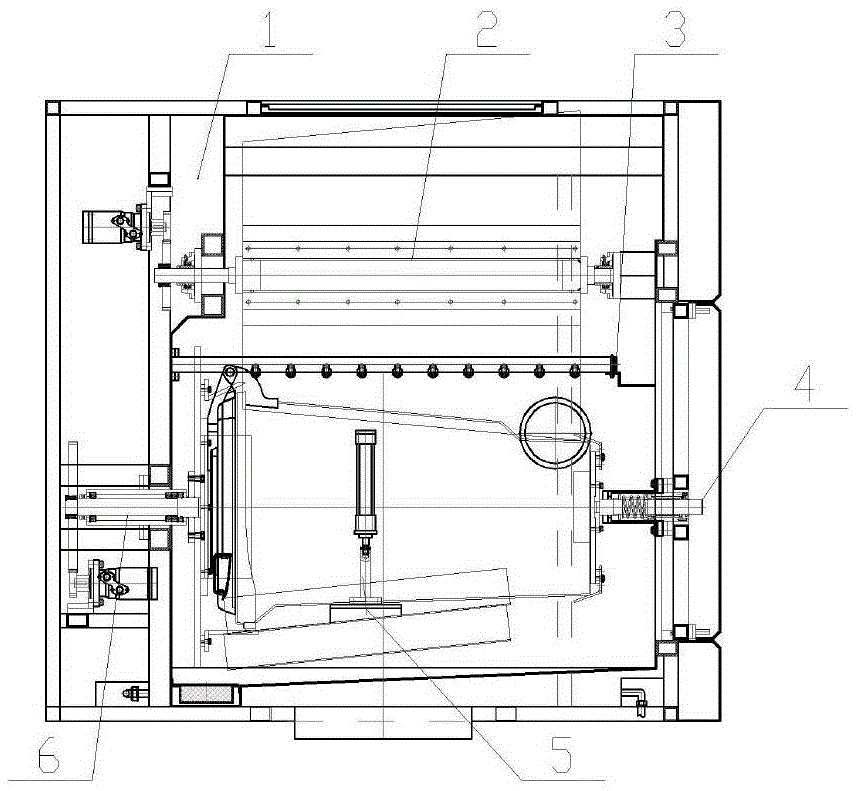 Trash can outer surface rotary cleaning mechanism