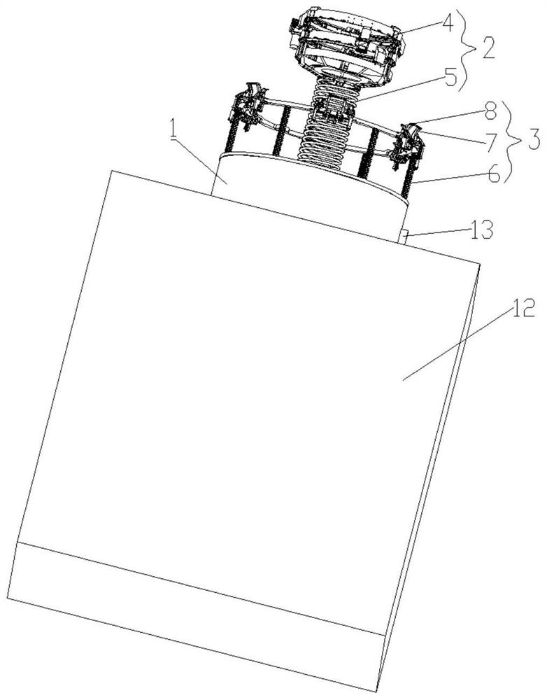 Failure satellite capturing and docking device and method