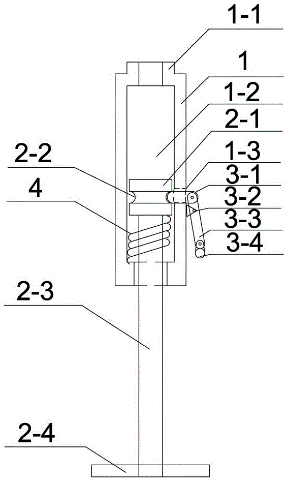 Pneumatic operating end structure of a grounding wire operating rod