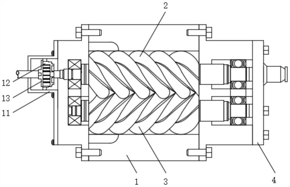 Novel efficient pressurizing screw air compressor