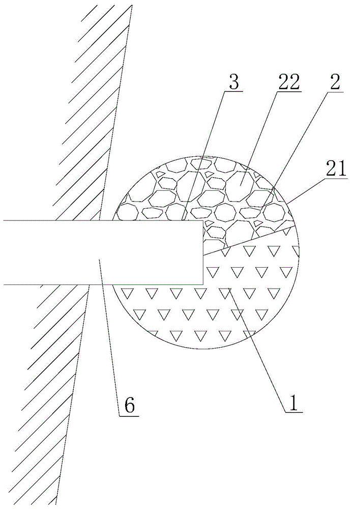 Retaining wall drain pipe reversed filter structure