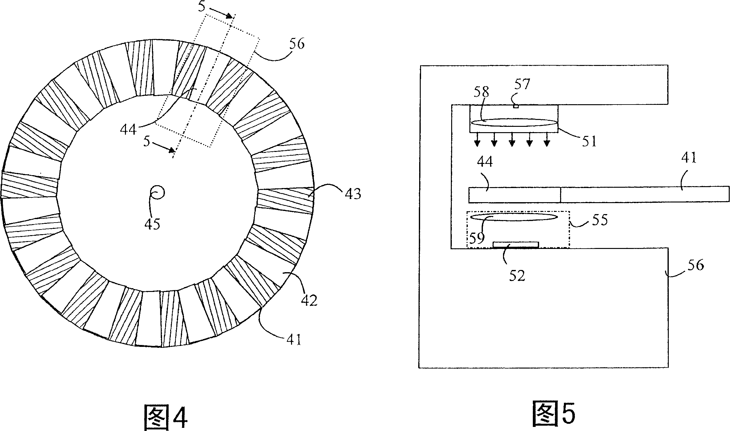 Optical encoder using ring-configured photodiode array