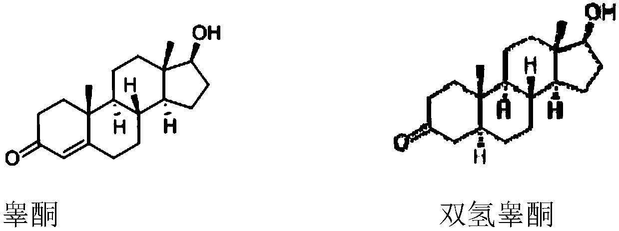 Method for determining dihydrotestosterone in medicine through derivatization HPLC method