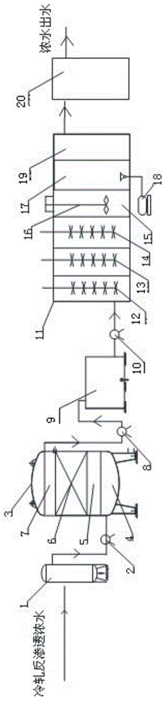 Processing system and method for cold rolling reverse osmosis strong brine