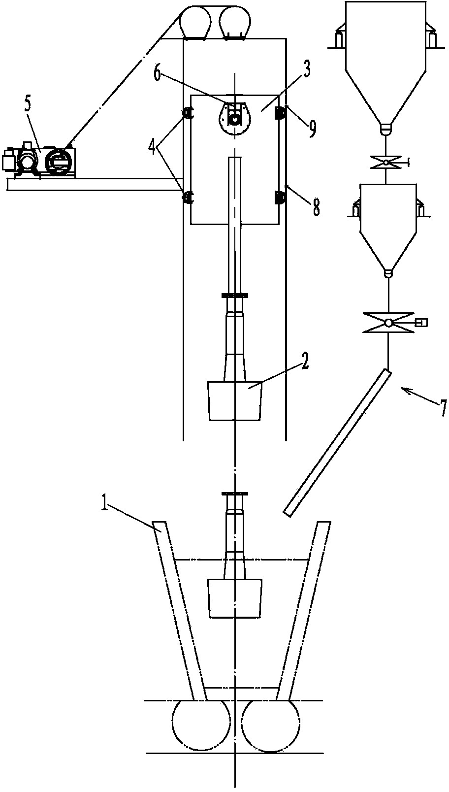 Intelligent control method of lifting trolley system of knotted reactor (KR) desulfurization