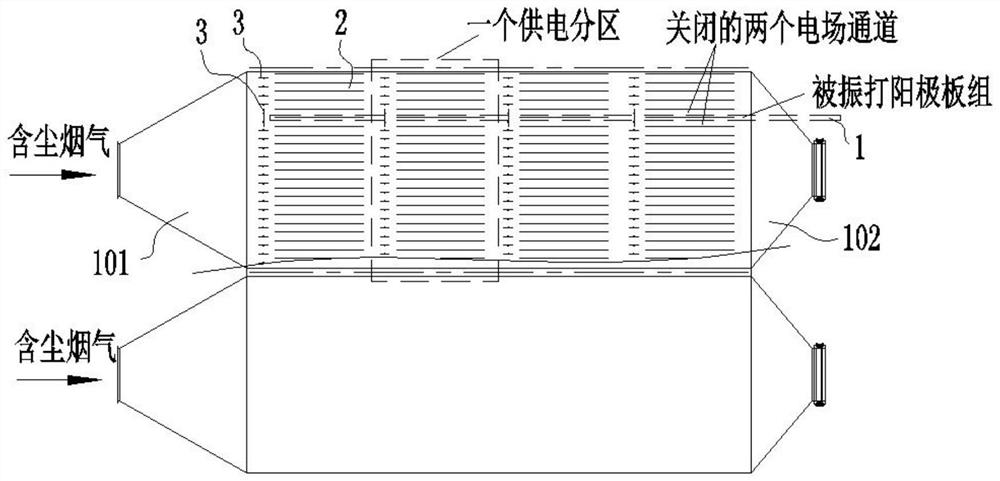 Closed channel type electric dust remover