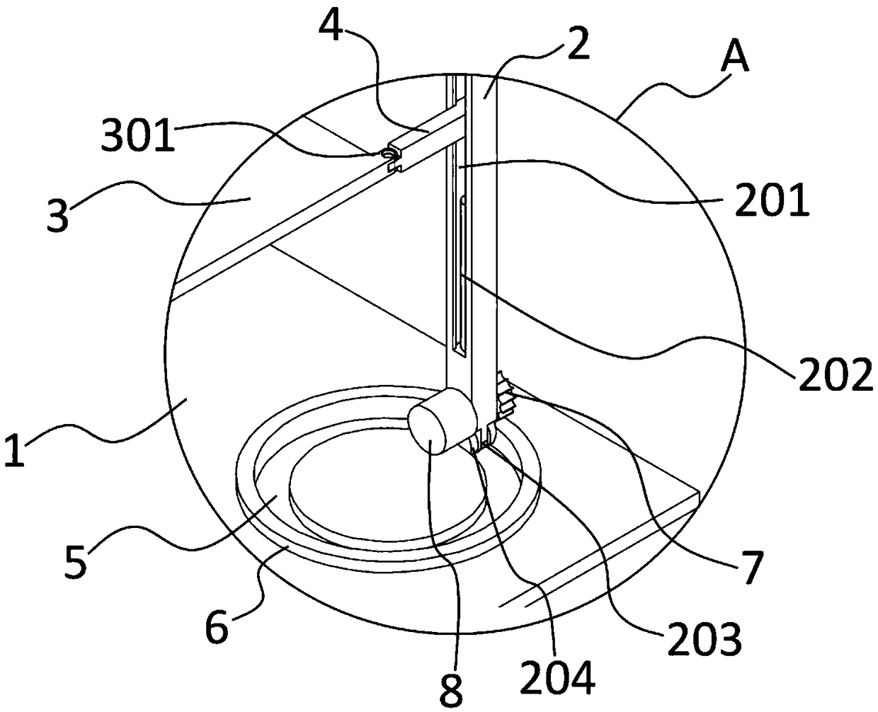 Four-upright hoist with rotatable uprights