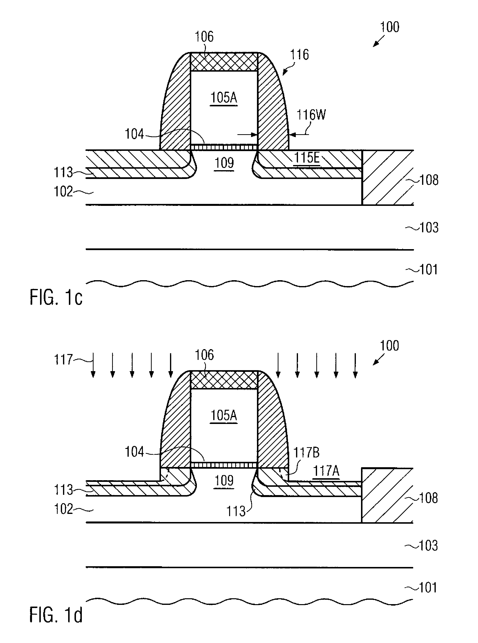 Reducing transistor junction capacitance by recessing drain and source regions