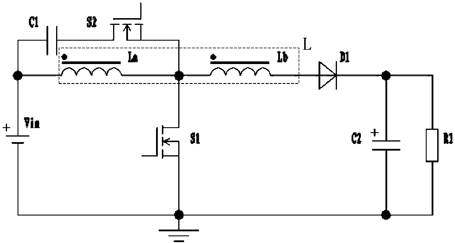 Active clamping high gain boost converter using coupling inductor