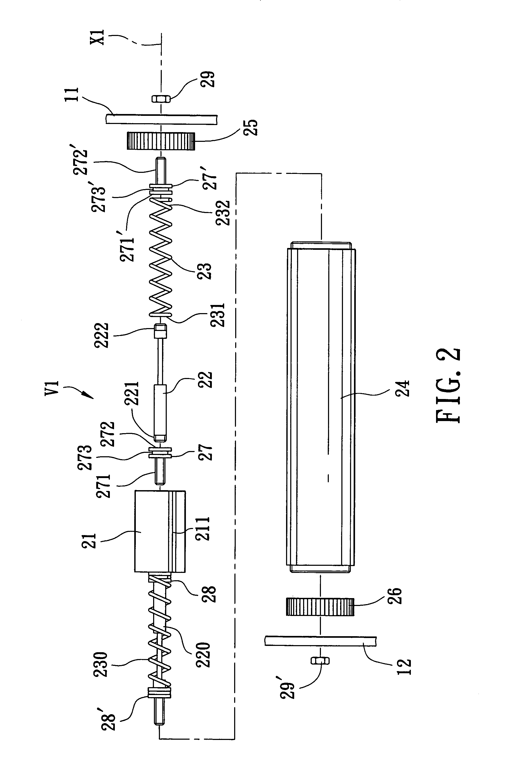 Anti-seismic device with vibration-reducing units arranged in parallel