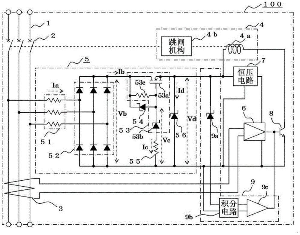 Leakage circuit breaker