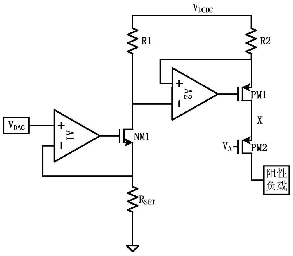 Dynamic power management circuit for controlling supply power of current type digital-to-analog converter