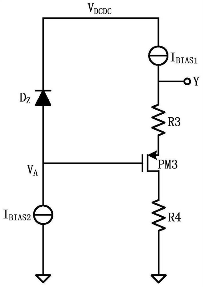 Dynamic power management circuit for controlling supply power of current type digital-to-analog converter