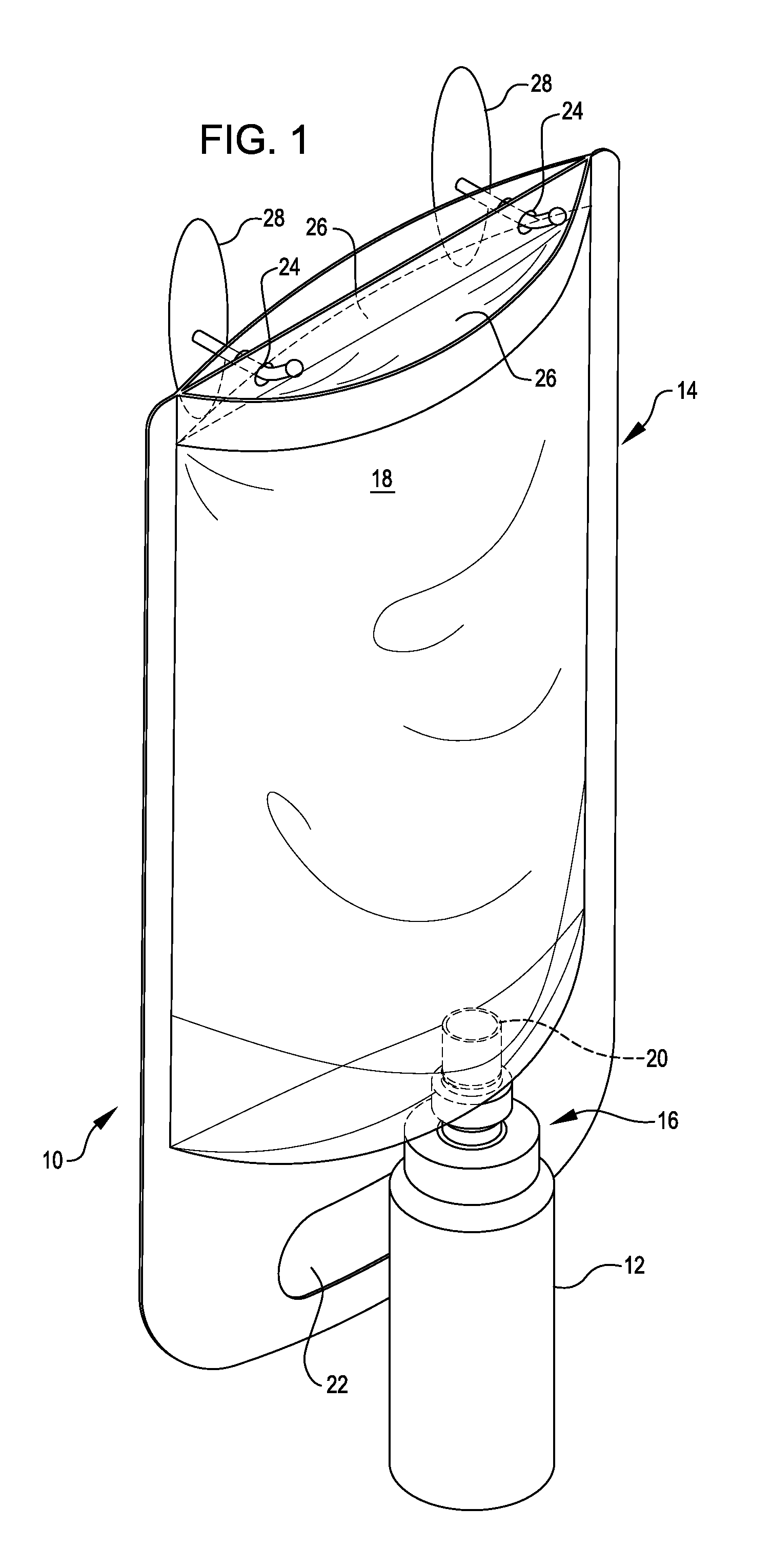 Adaptor for connecting a fluid package to a dispenser bottle