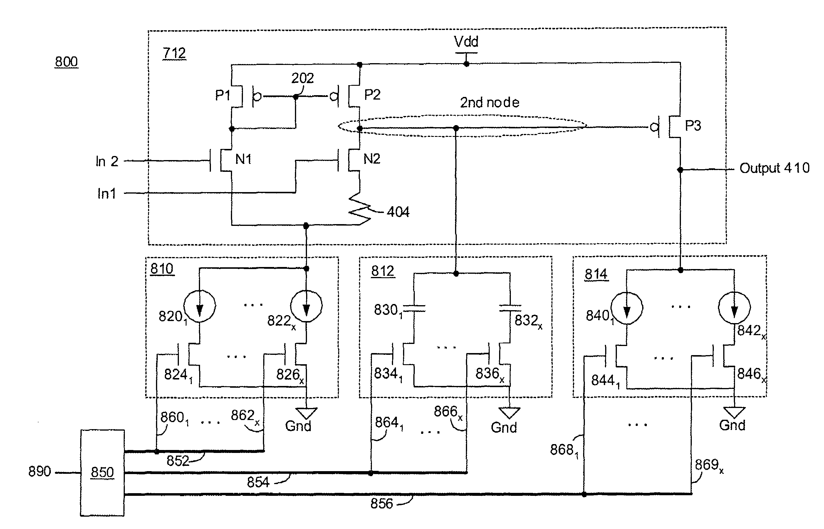 Simplified comparator with digitally controllable hysteresis and bandwidth