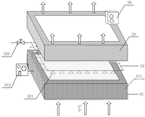 Air purifying system and air purifying method for double-layer curtain wall type building