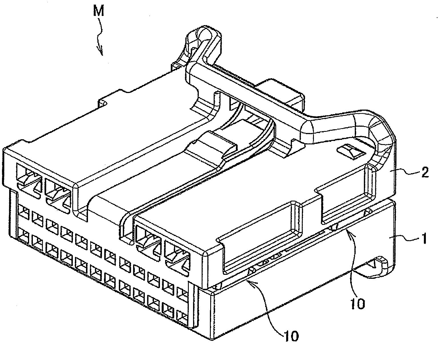 Locking mechanism for molded resin component